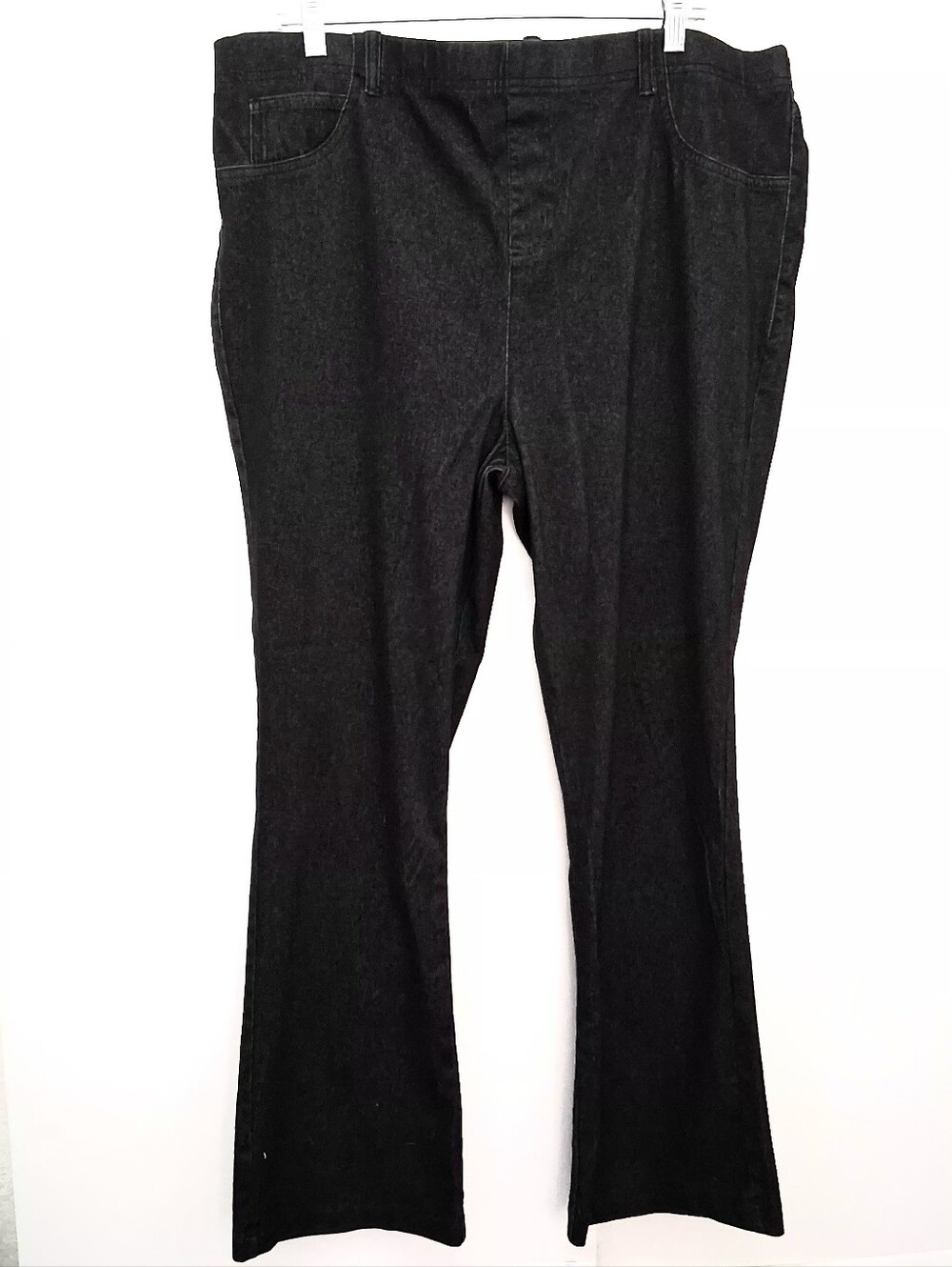 SERRA Pull On Women's Dark Gray Boot Cut Flared Pant Jean Like Size XL Fit Up 2x